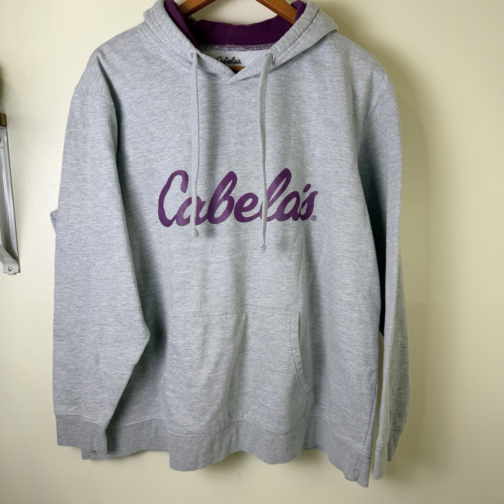 Cabela's Hoodie, Women's Size 2XL, Gray Purple, Long Sleeve, Pullover Hunting